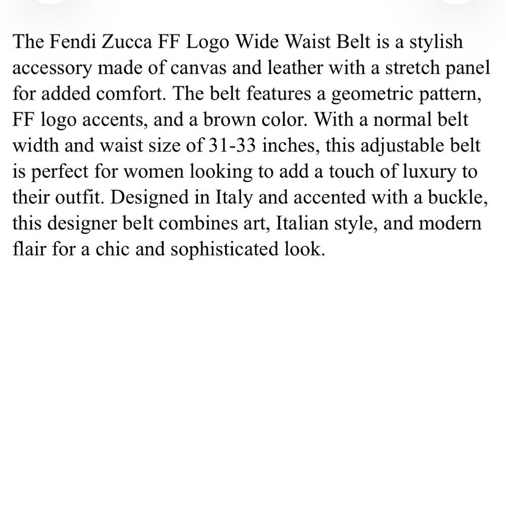 Fendi Black and Brown Belt with Elastic Panel - Picture 12 of 13